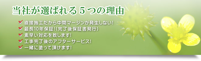当社が選ばれる5つの理由